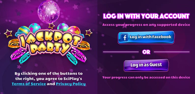 Jackpot Party Casino Login Ecran Android